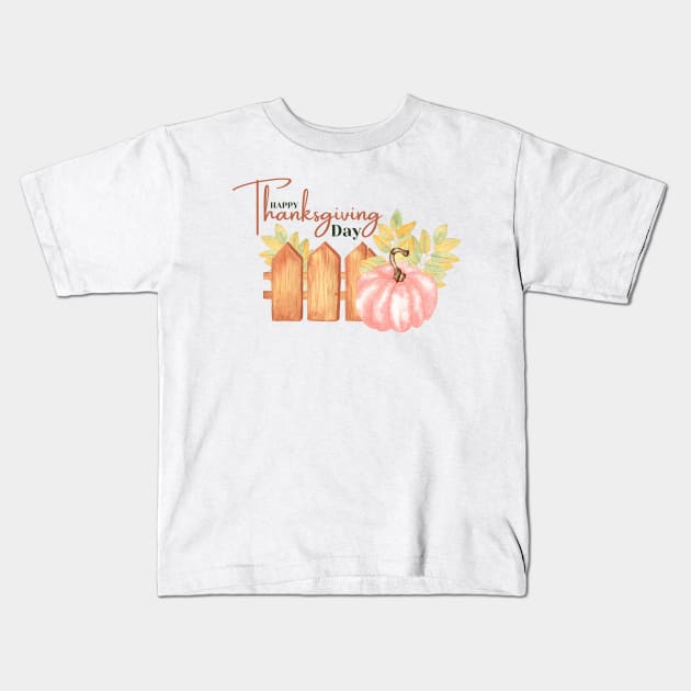 Bountiful Gratitude: Thanksgiving Day Celebration Kids T-Shirt by neverland-gifts